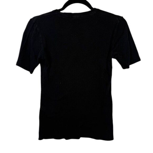 Rag & Bone The Essential Rib Tee Cotton Modal Stretch Crew Black Size Small - Picture 4 of 9